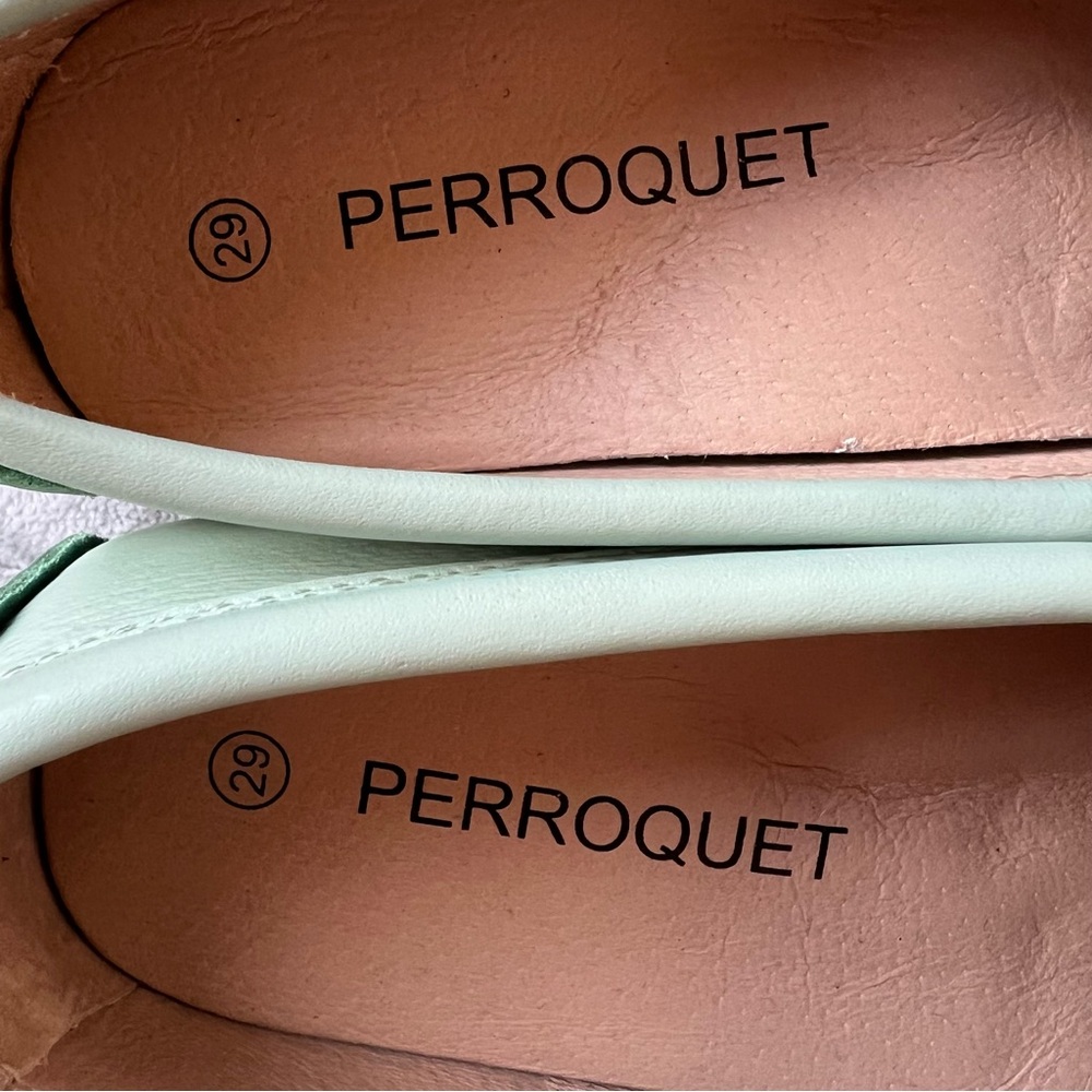 Perroquet Kids Mint Green Loafers - Picture 8 of 14